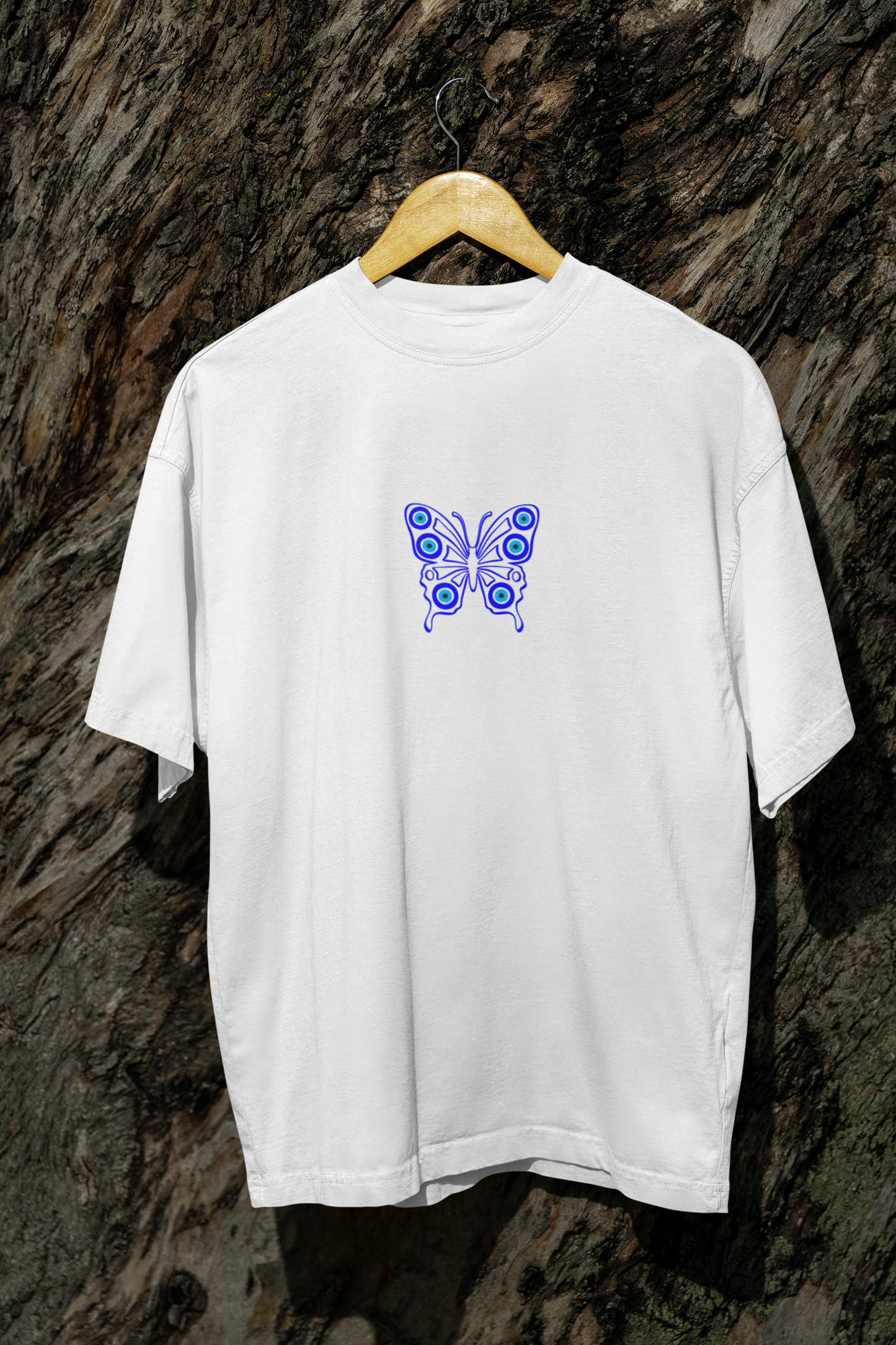 Evil Eye Backbone Oversized Graphic Tee