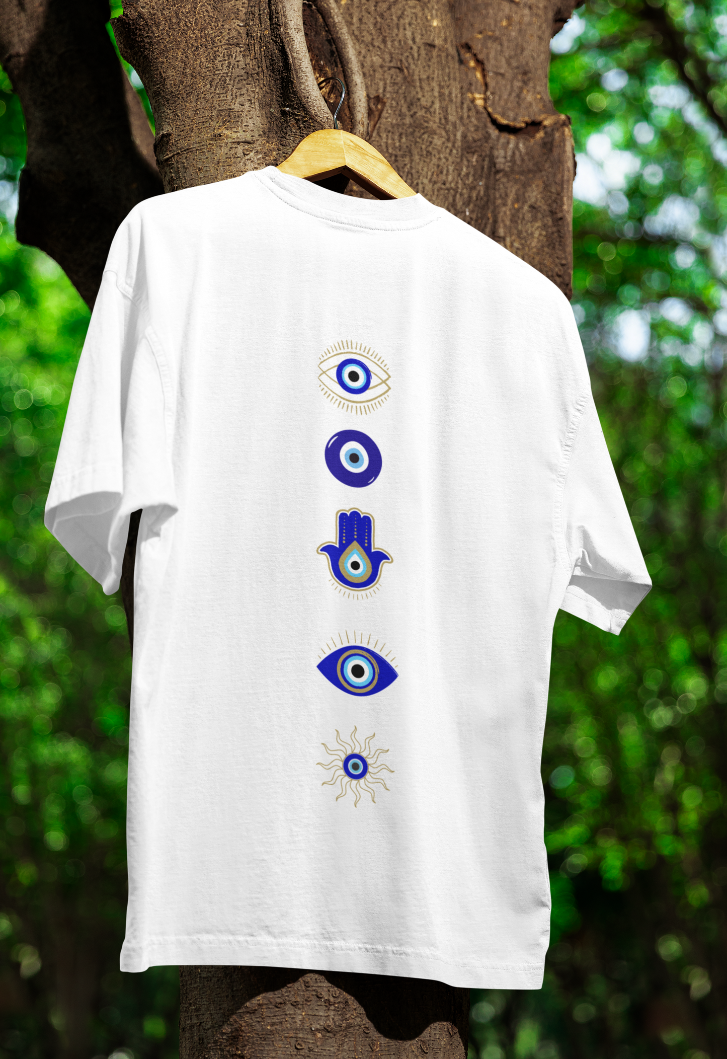 Evil Eye Backbone Oversized Graphic Tee